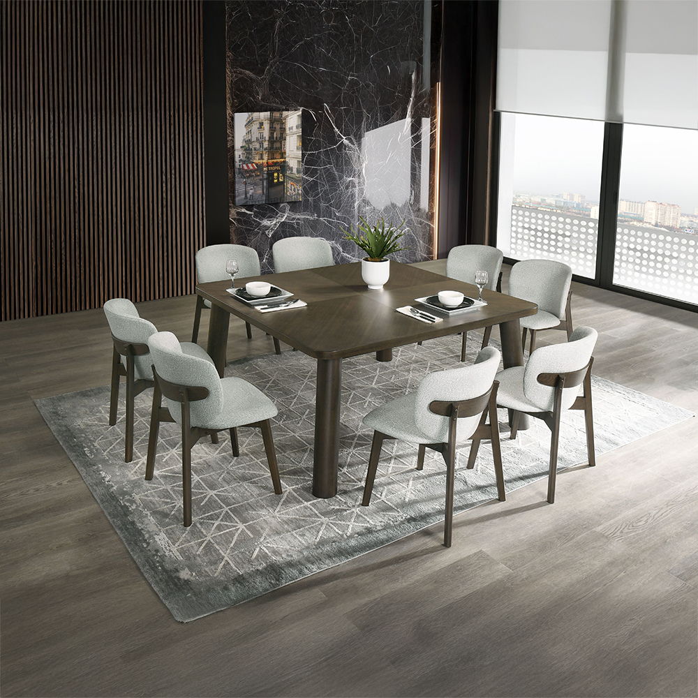 Mallin - Side Chair (Set of 2) - Gray Chenille & Walnut - Urban Living Furniture (Los Angeles, CA)