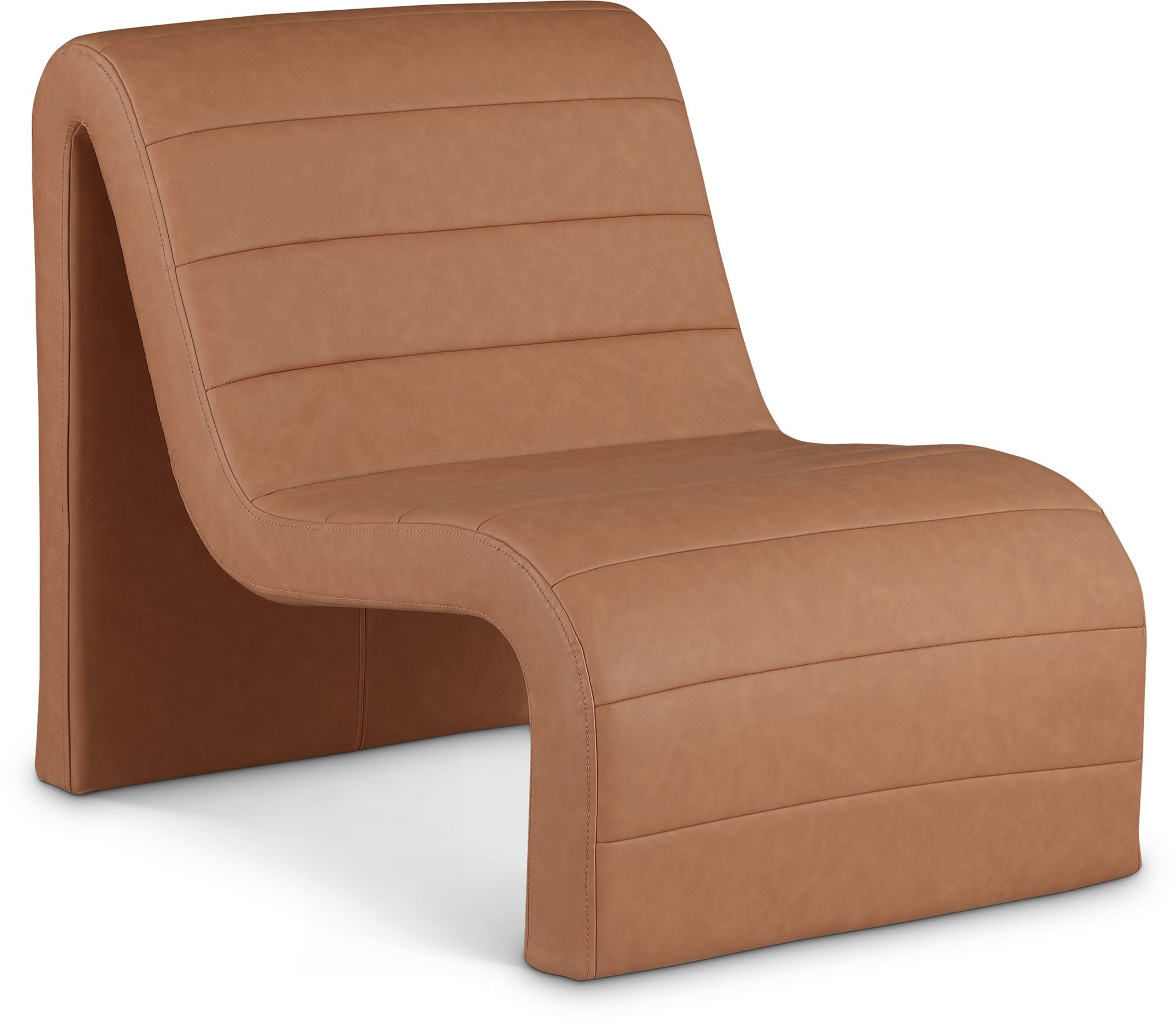 Ivy - Faux Leather Accent Chair - Cognac - Urban Living Furniture (Los Angeles, CA)