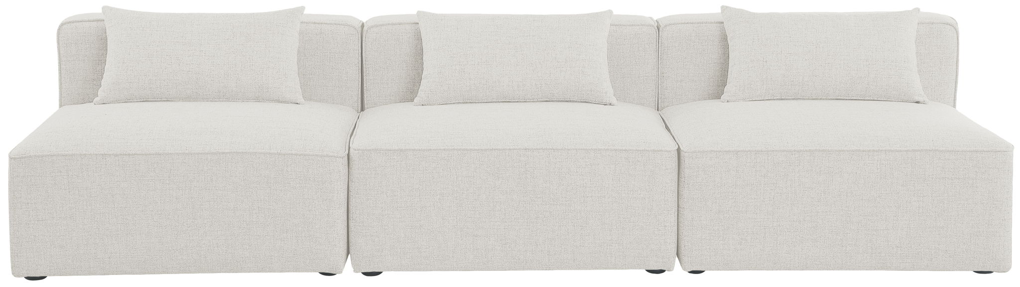 Cube - Linen Modular 3 Seat Armless Sofa - Urban Living Furniture (Los Angeles, CA)