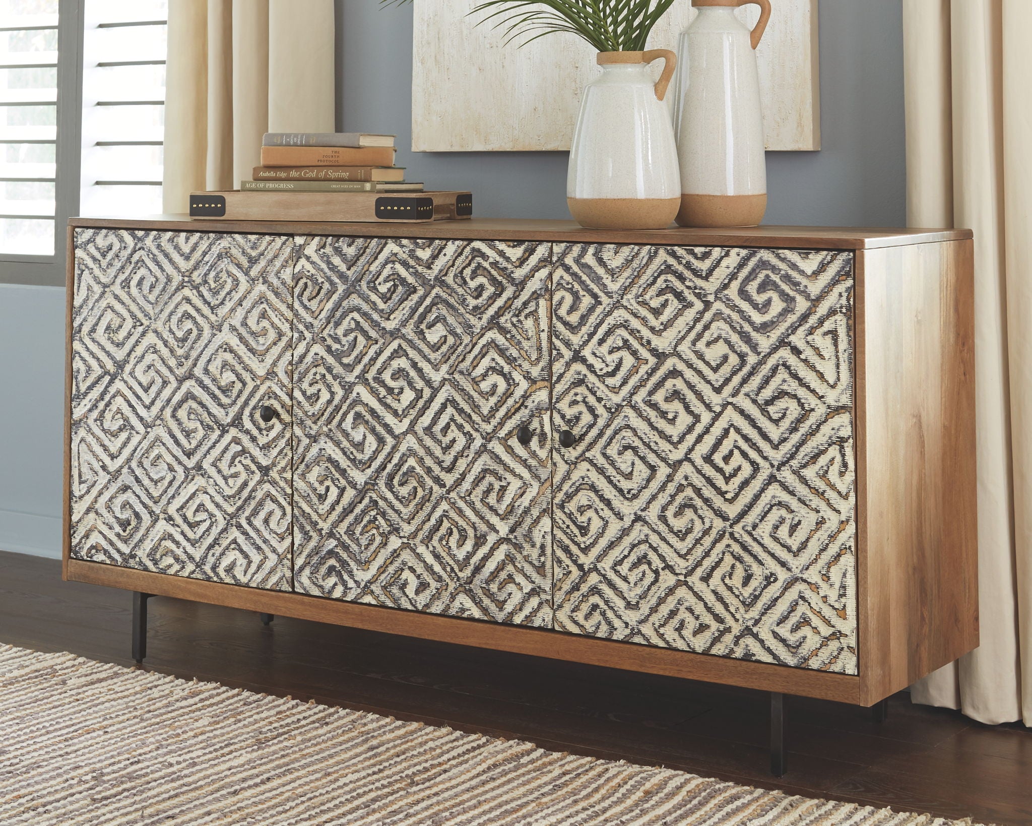 Kerrings - Brown / Black / White - Accent Cabinet - Urban Living Furniture (Los Angeles, CA)