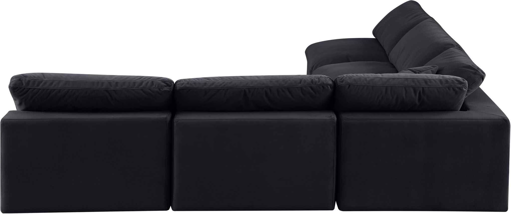 Comfy - 5 Piece Velvet Modular Corner Armless Sectional - Urban Living Furniture (Los Angeles, CA)