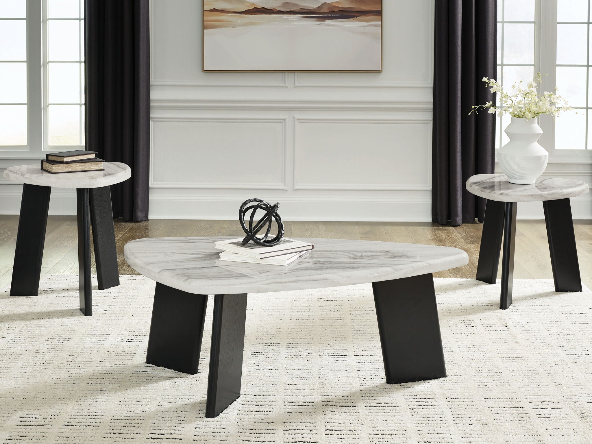 Lilyberg - Occasional Table Set (Set of 3) - Gray / Black - Urban Living Furniture (Los Angeles, CA)