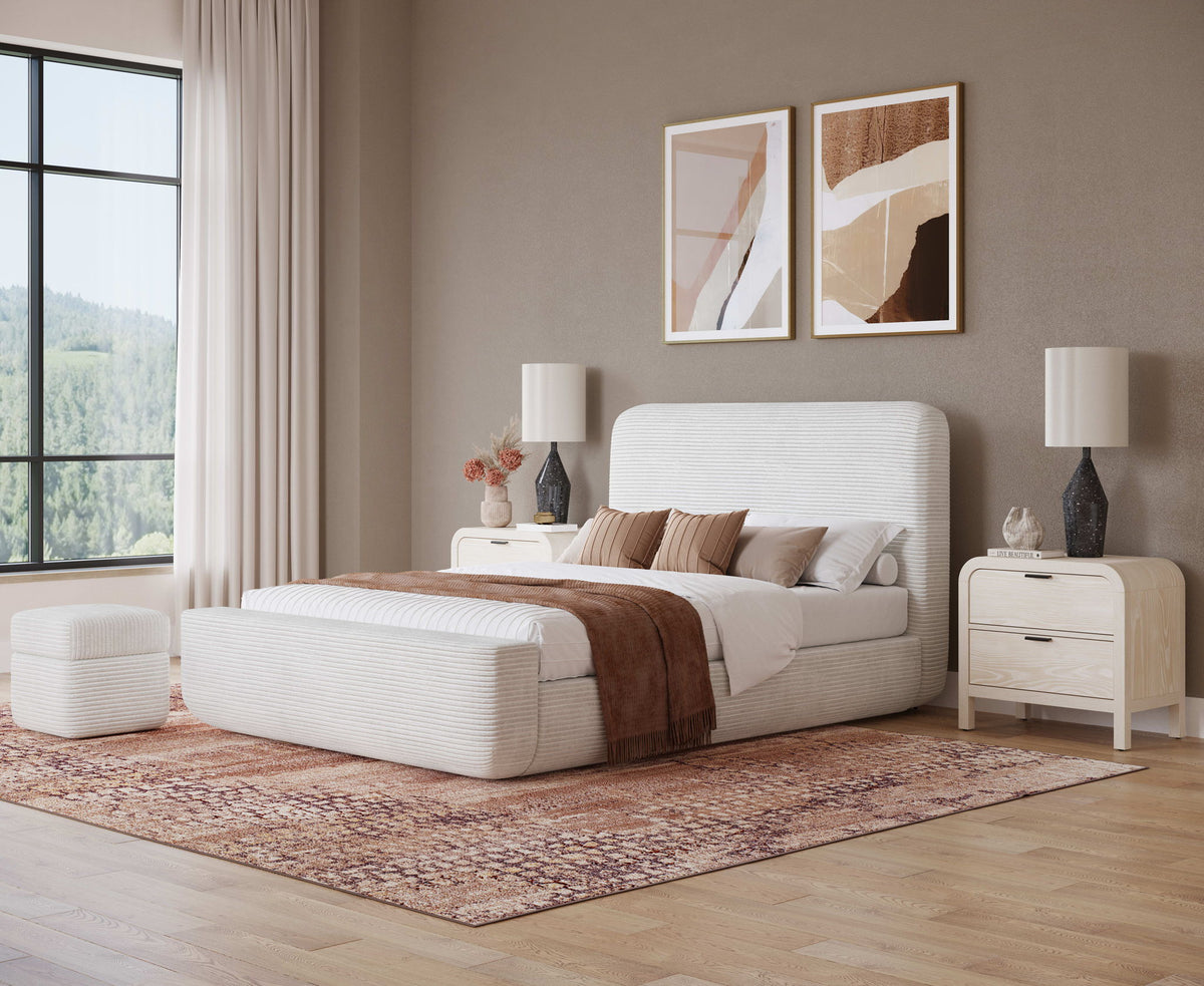 Blossom Wisteria - Upholstered Platform Bed