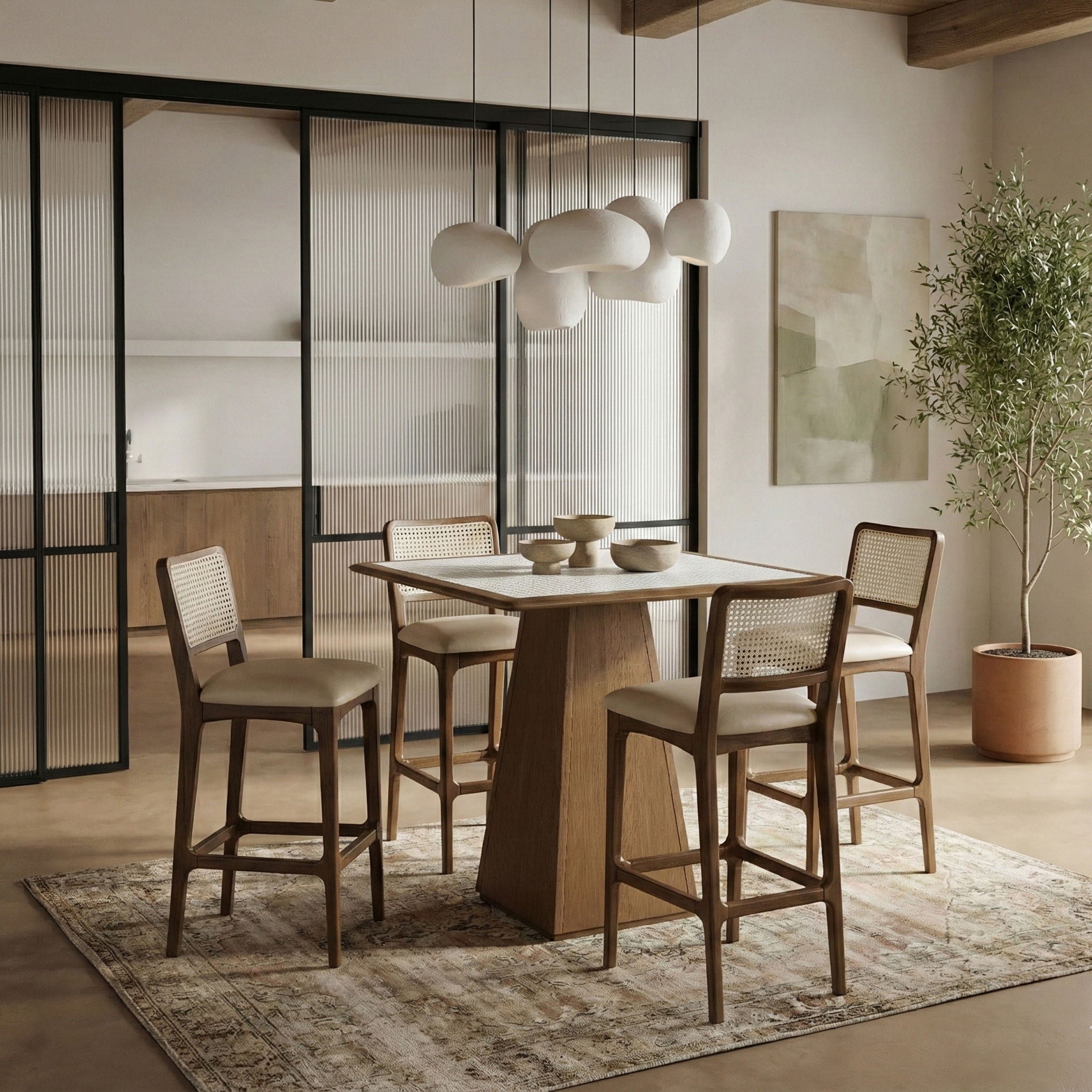 Atrium - Glass Top And Wood Base Dining Table - Urban Living Furniture (Los Angeles, CA)