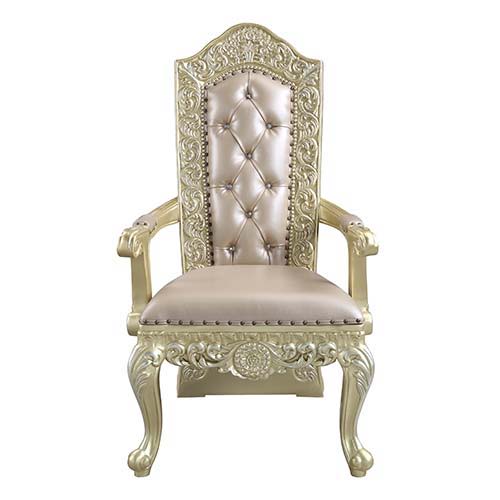 Vatican - Dining Chair (Set of 2) - PU & Champagne Silver Finish - Urban Living Furniture (Los Angeles, CA)