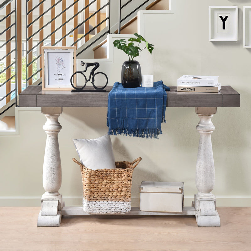 Farmhouse Retro Design Pedestal Sofa Tabe
