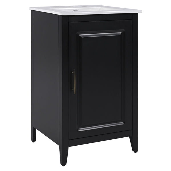 Modern Bathroom Vanity With Sink, Functional Drawer, Soft- Closing Door