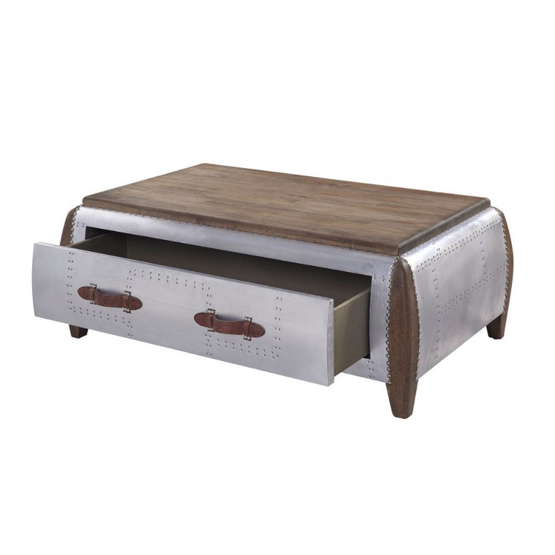 Brancaster - Coffee Table - Antique Oak & Aluminum - Urban Living Furniture (Los Angeles, CA)