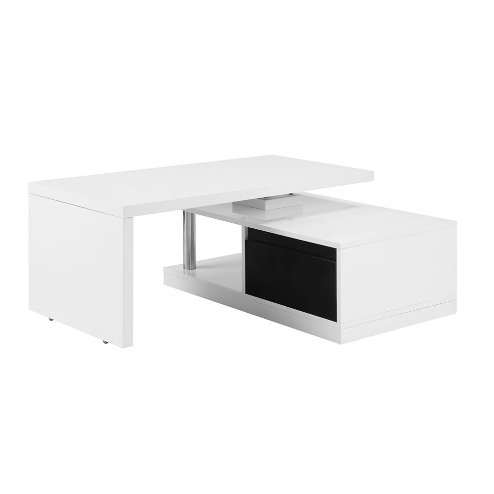 Buck II - Coffee Table With Swivel Top - White & Black High Gloss - Urban Living Furniture (Los Angeles, CA)