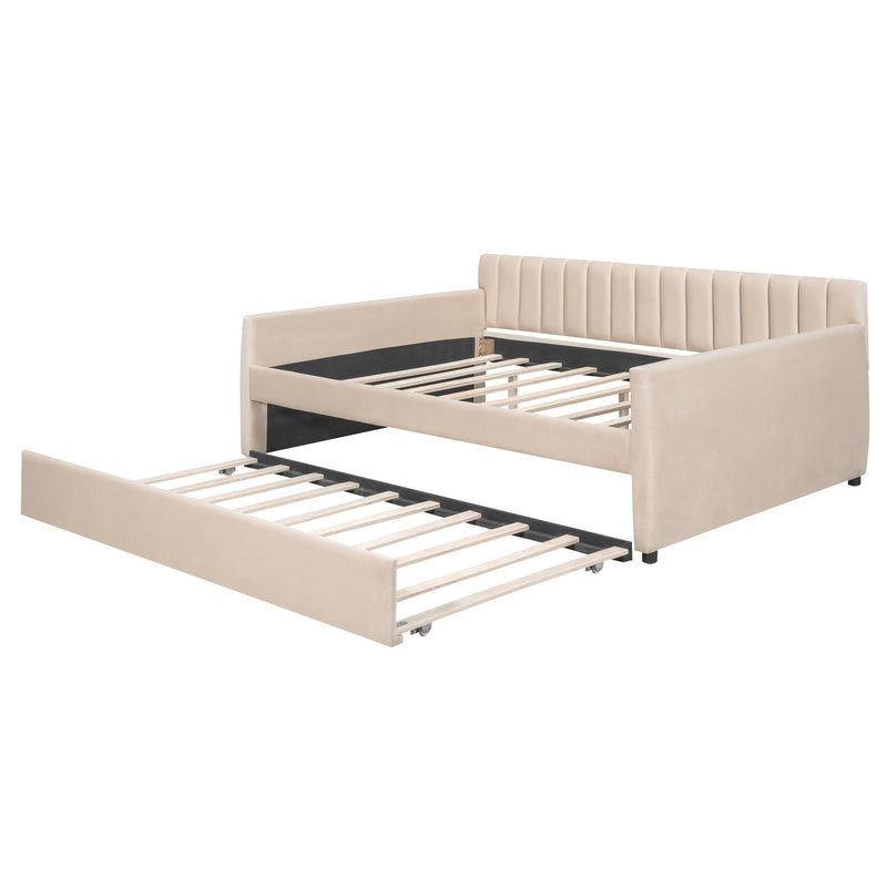 Upholstered Daybed With Slat Support