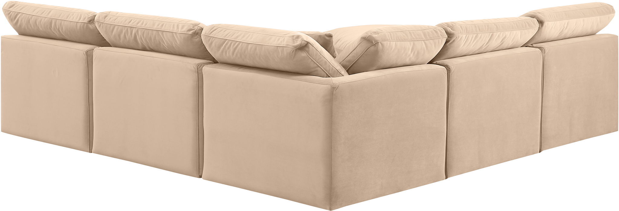 Indulge - Velvet 5 Piece Modular Corner Armless Sectional - Urban Living Furniture (Los Angeles, CA)