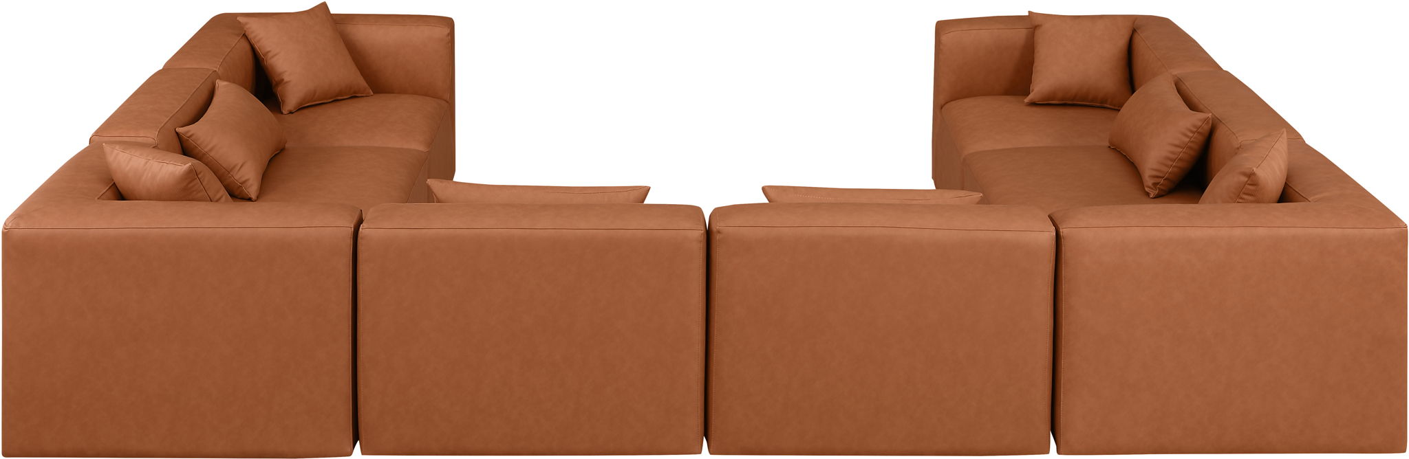 Cube - 8 Piece Modular Sectional - Cognac - Urban Living Furniture (Los Angeles, CA)