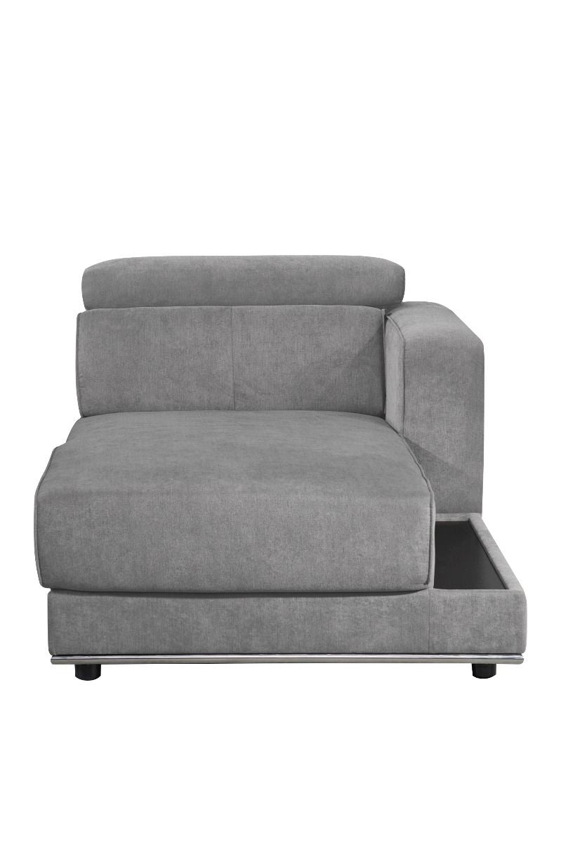 Alwin - Modular Rf Chaise - Dark Gray Fabric - Urban Living Furniture (Los Angeles, CA)