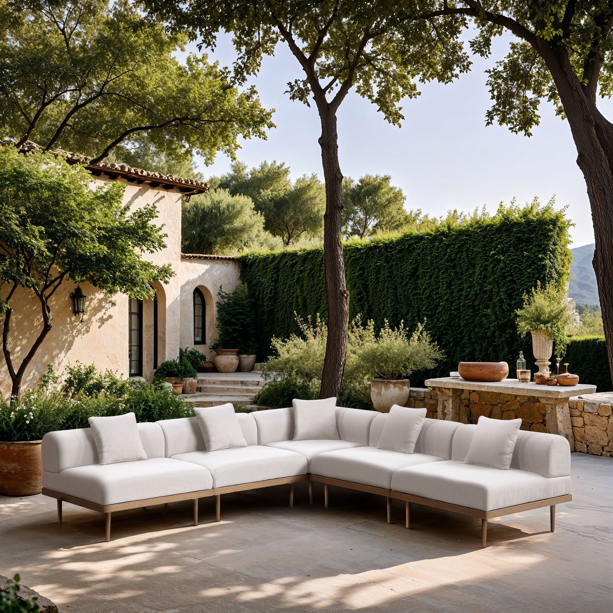 Laguna - 5 Piece 106.5" Upholstered Outdoor Patio Modular Sectional - Urban Living Furniture (Los Angeles, CA)
