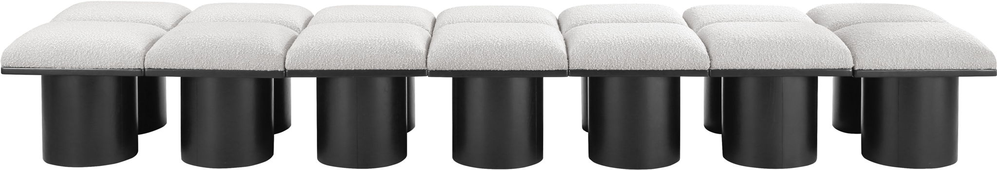 Pavilion - 14 Piece Modular Bench With Black Base