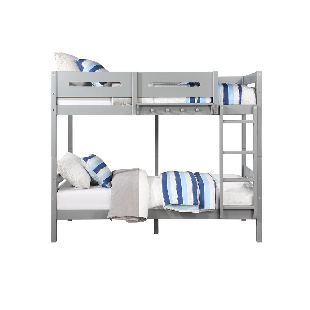 Edah - Twin Over Twin Bunk Bed - Gray - Urban Living Furniture (Los Angeles, CA)
