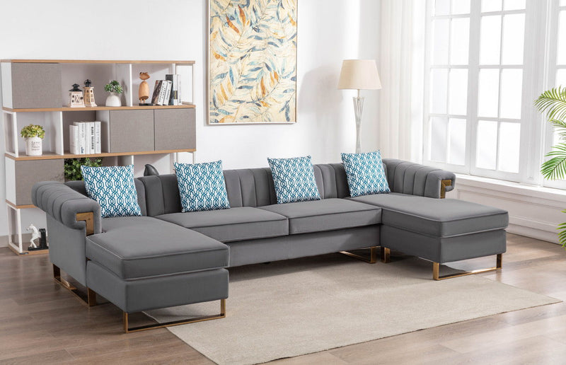 Maddie - Velvet Sectional Sofa - Urban Living Furniture (Los Angeles, CA)