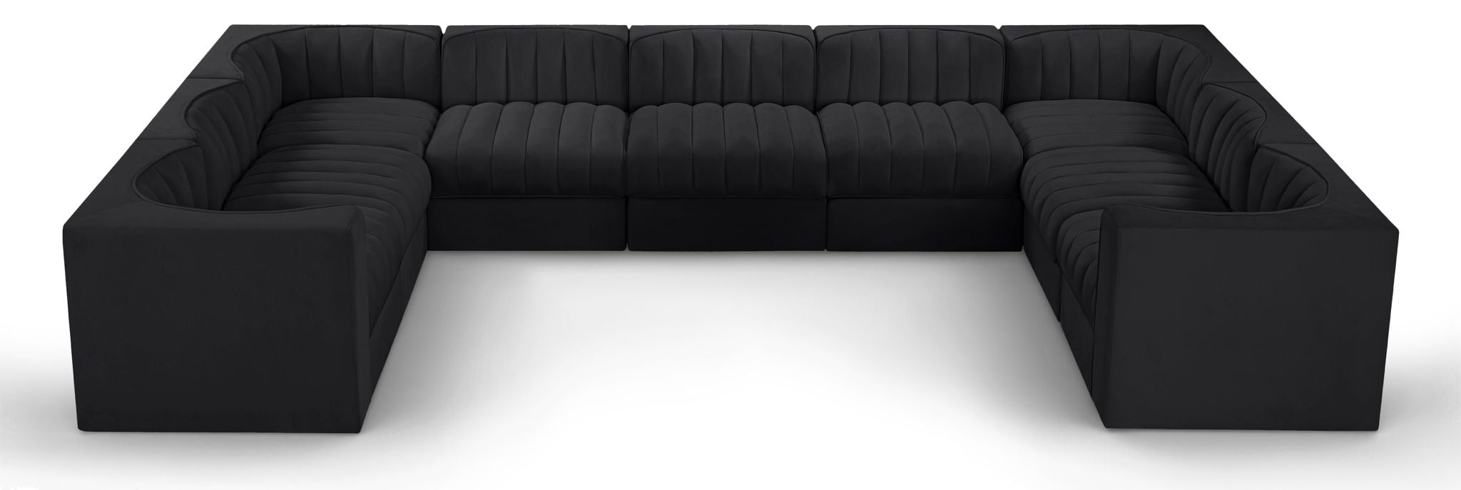 Rummi - Velvet Performance Fabric Upholstered 9 Piece Modular Sectional - Urban Living Furniture (Los Angeles, CA)