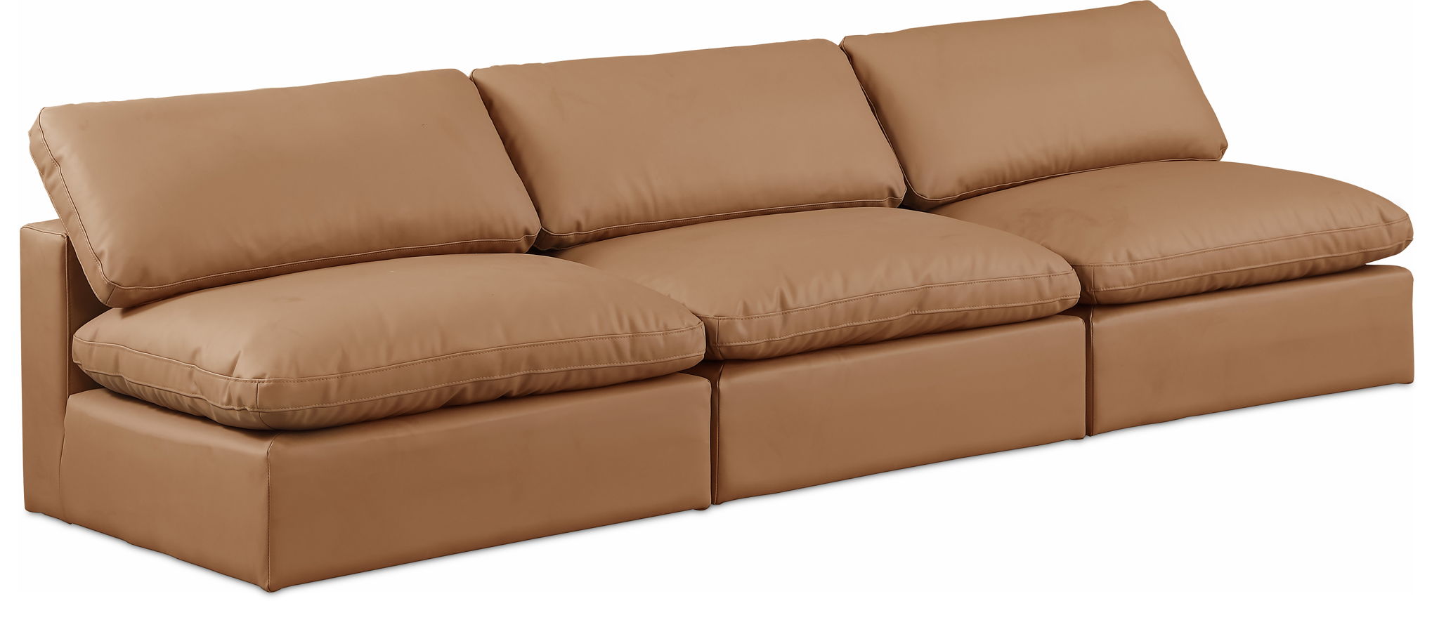 Comfy - Faux Leather Modular Armless Sofa 3 Seats - Urban Living Furniture (Los Angeles, CA)