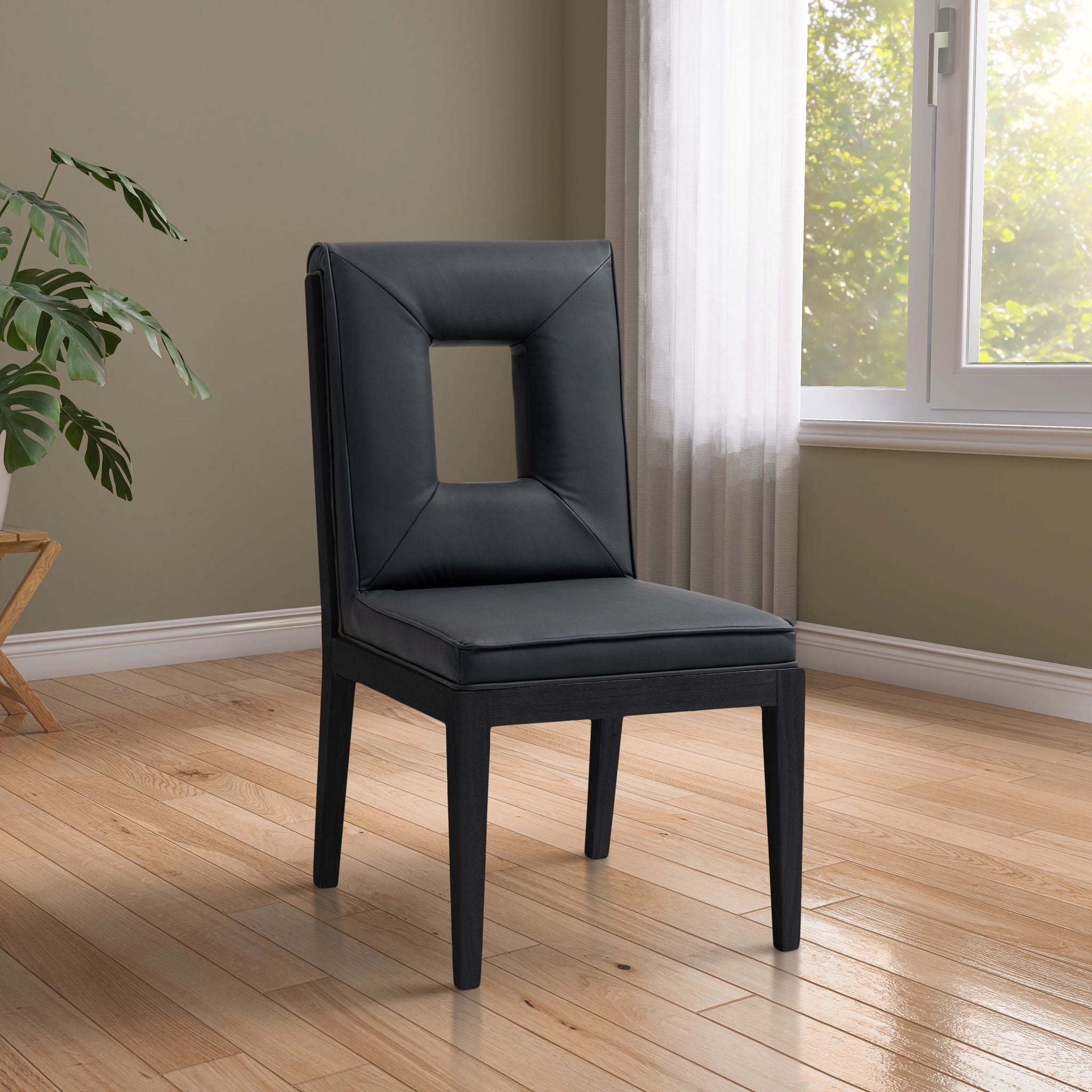 Gwendolyn - Faux Leather Dining Side Chair With Black Frame (Set of 2) - Urban Living Furniture (Los Angeles, CA)