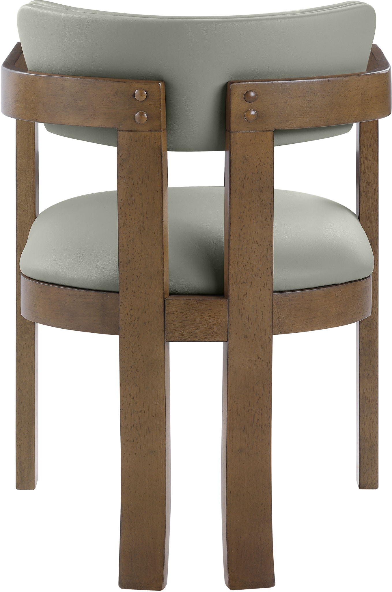 Lavrin - Vegan Leather Upholstered Dining Arm Chair (Set of 2) - Walnut Base