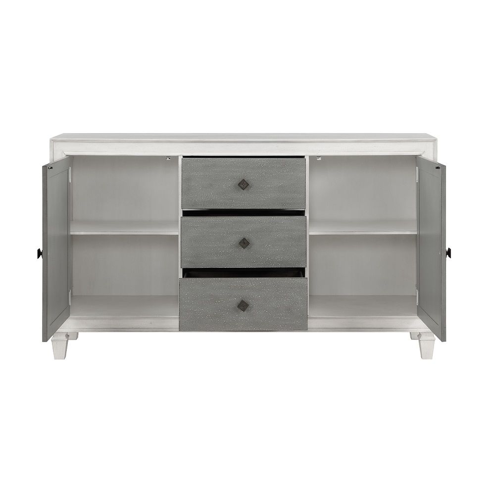 Katia - Server - Rustic Gray & Weathered White - Urban Living Furniture (Los Angeles, CA)