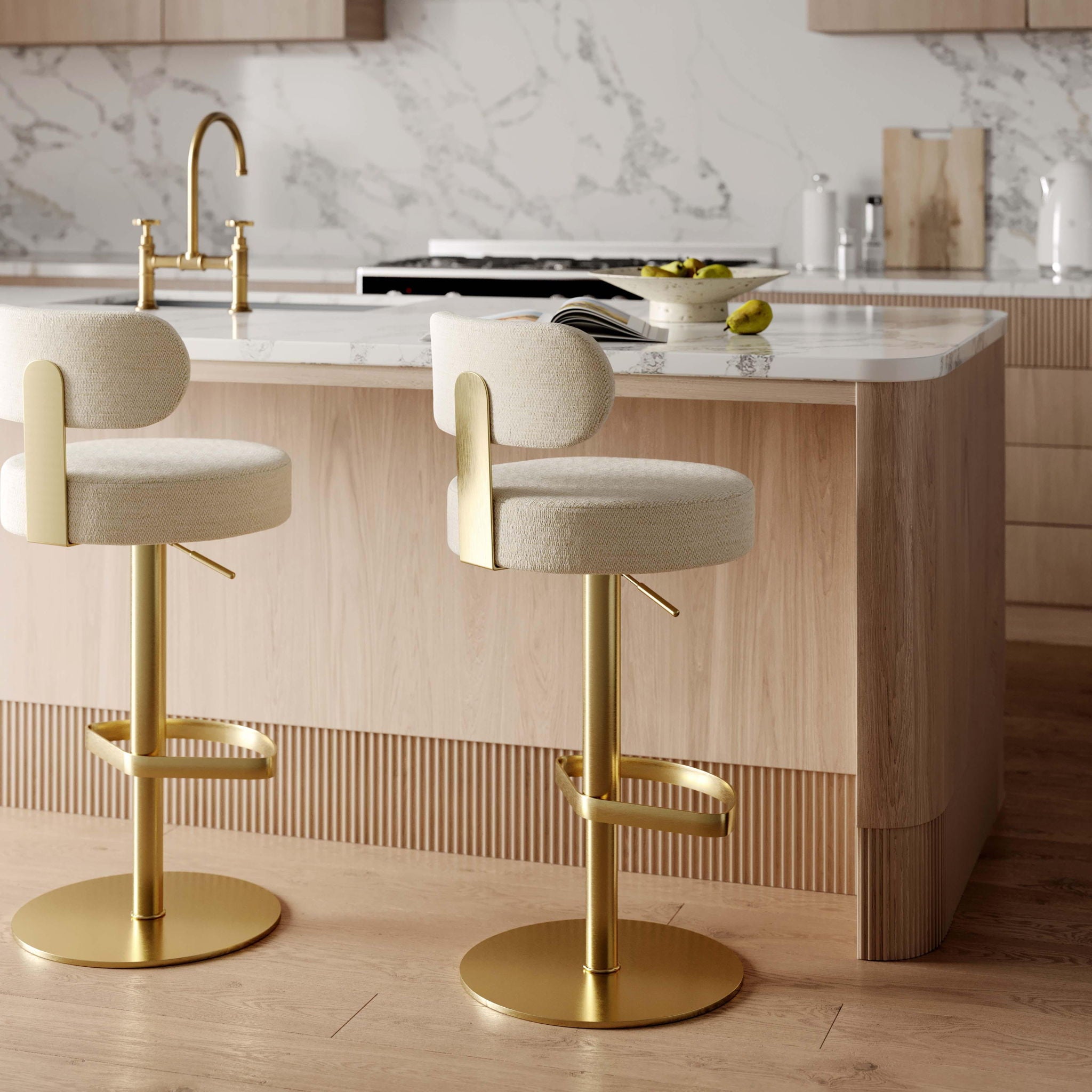 Primrose - Adjustable Stool - Cream - Urban Living Furniture (Los Angeles, CA)