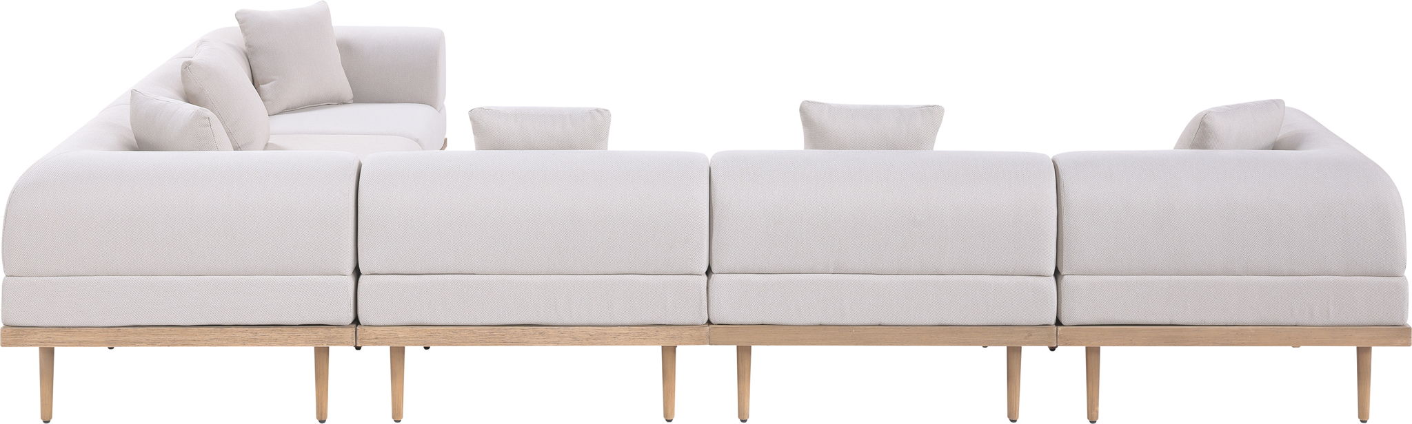Laguna - 6 Piece 142" Outdoor Patio Modular Sectional - Urban Living Furniture (Los Angeles, CA)