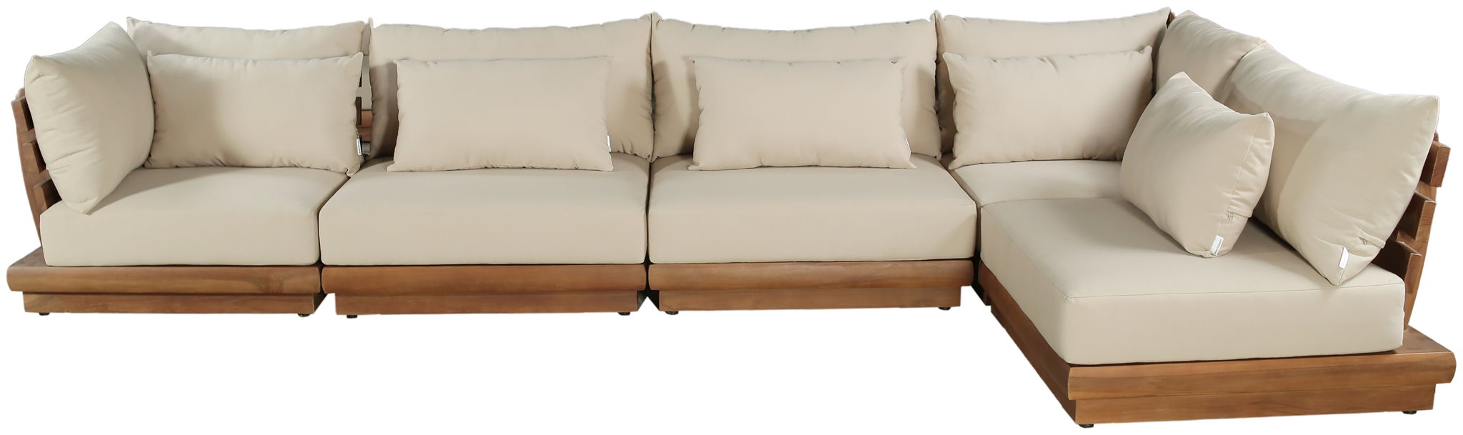 Mirella - 5 Piece Water Resistant Fabric Upholstered Outdoor Patio Modular Sectional - Urban Living Furniture (Los Angeles, CA)