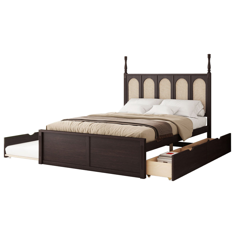 Platform Bed With With 2 Big Drawers With Trundle - Urban Living Furniture (Los Angeles, CA)