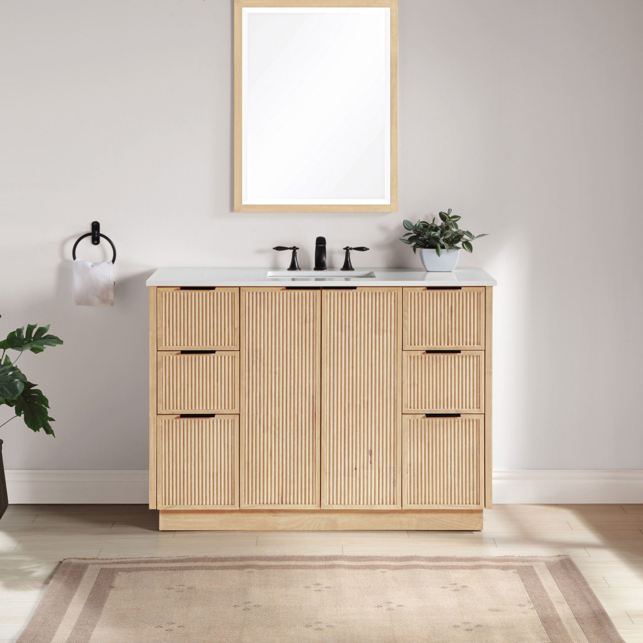 Willard - Engineered Stone And Solid Wood Bathroom Vanity - Urban Living Furniture (Los Angeles, CA)