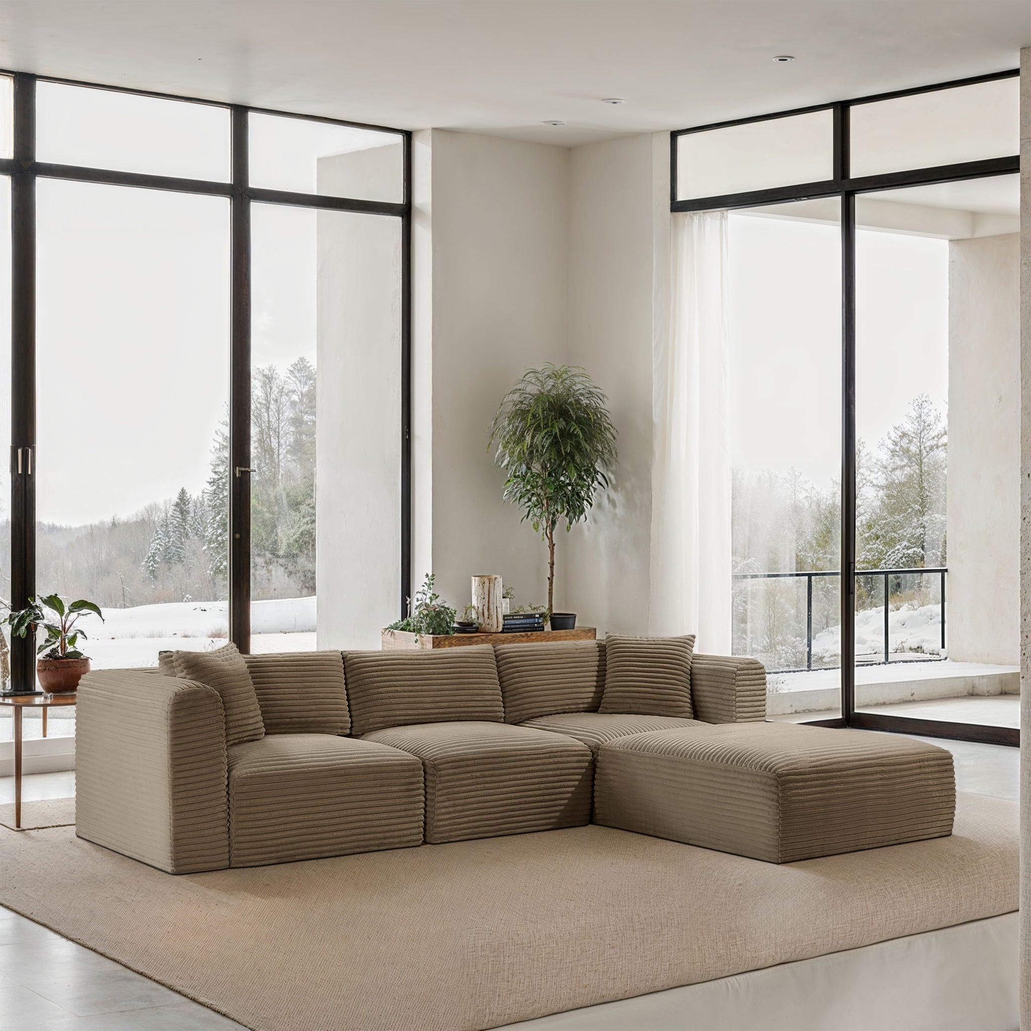 Shaggy - Fabric 4 Piece Modular Sectional - Urban Living Furniture (Los Angeles, CA)
