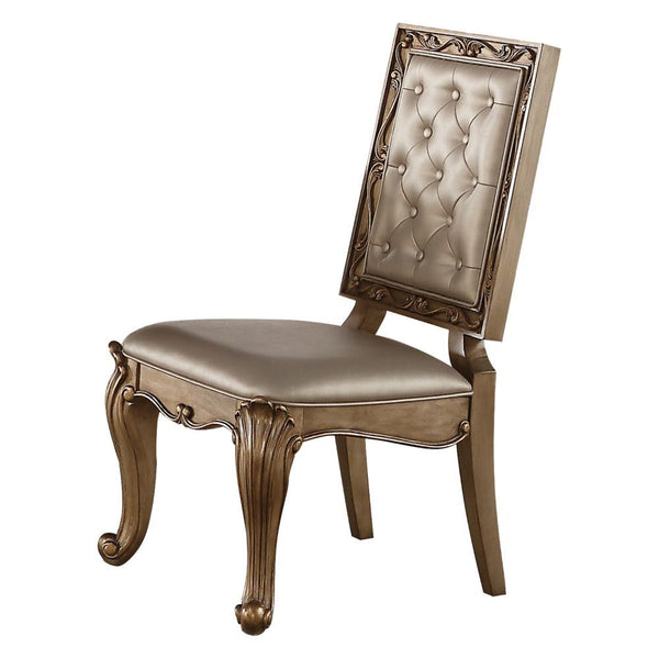 Orianne - Side Chair (Set of 2) - Champagne PU & Antique Gold - Urban Living Furniture (Los Angeles, CA)