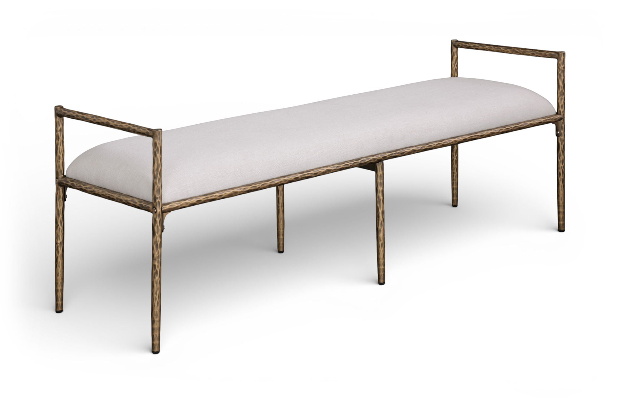 Axis - Linen Textured  Beige Fabric Upholstered Bench - Urban Living Furniture (Los Angeles, CA)