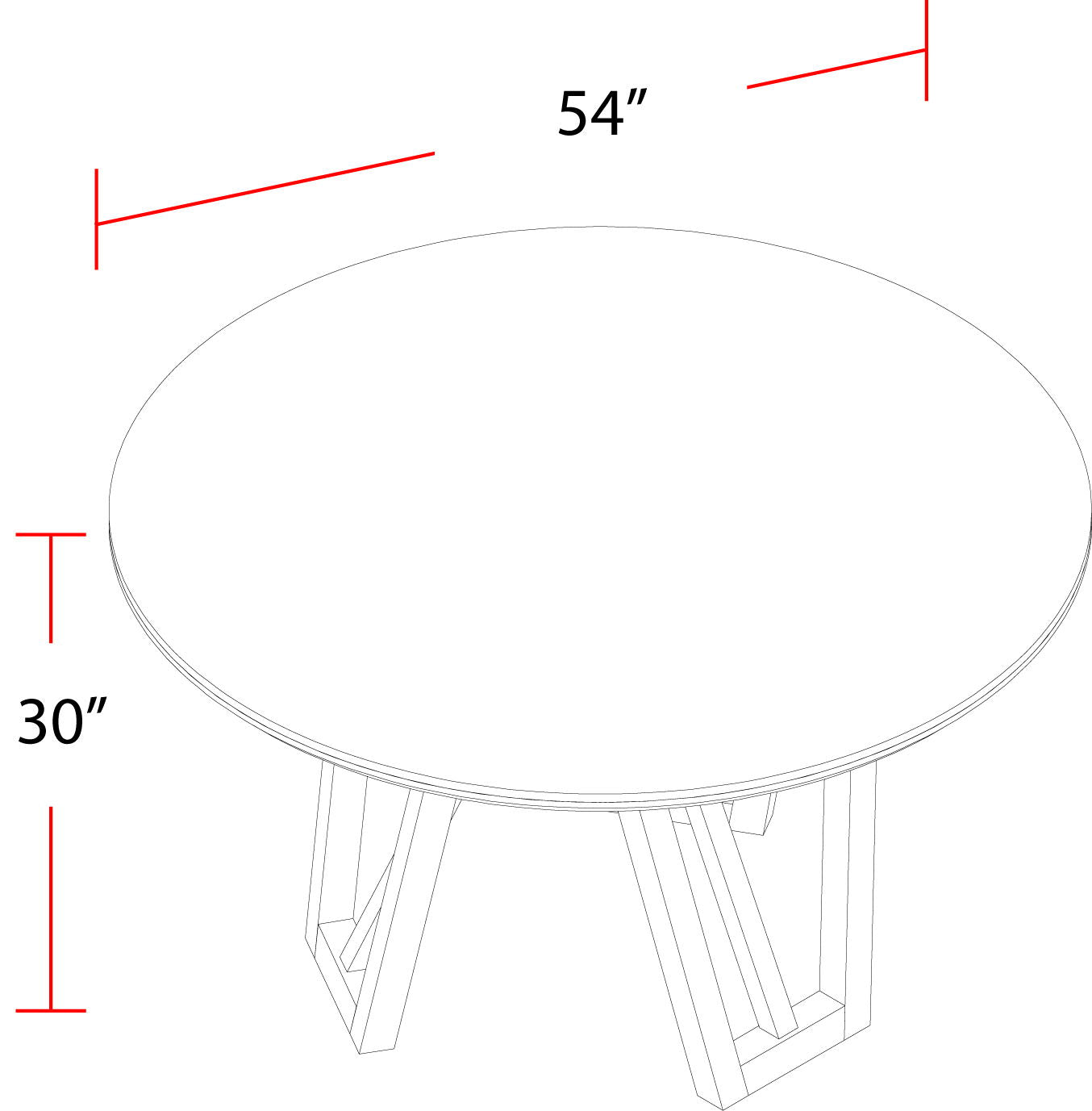 Pure Modern Dining - 54" Round Table With Wood Base - Moonstone - Urban Living Furniture (Los Angeles, CA)