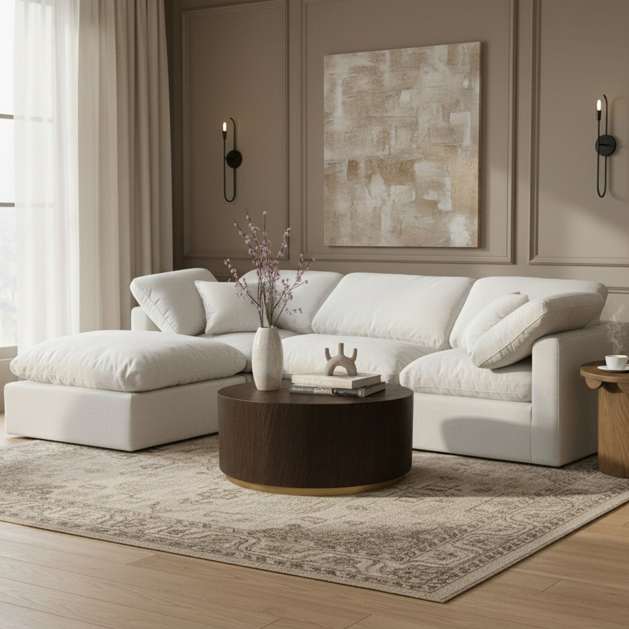 Indulge - Linen 4 Piece Modular Sectional With Chaise - White - Urban Living Furniture (Los Angeles, CA)