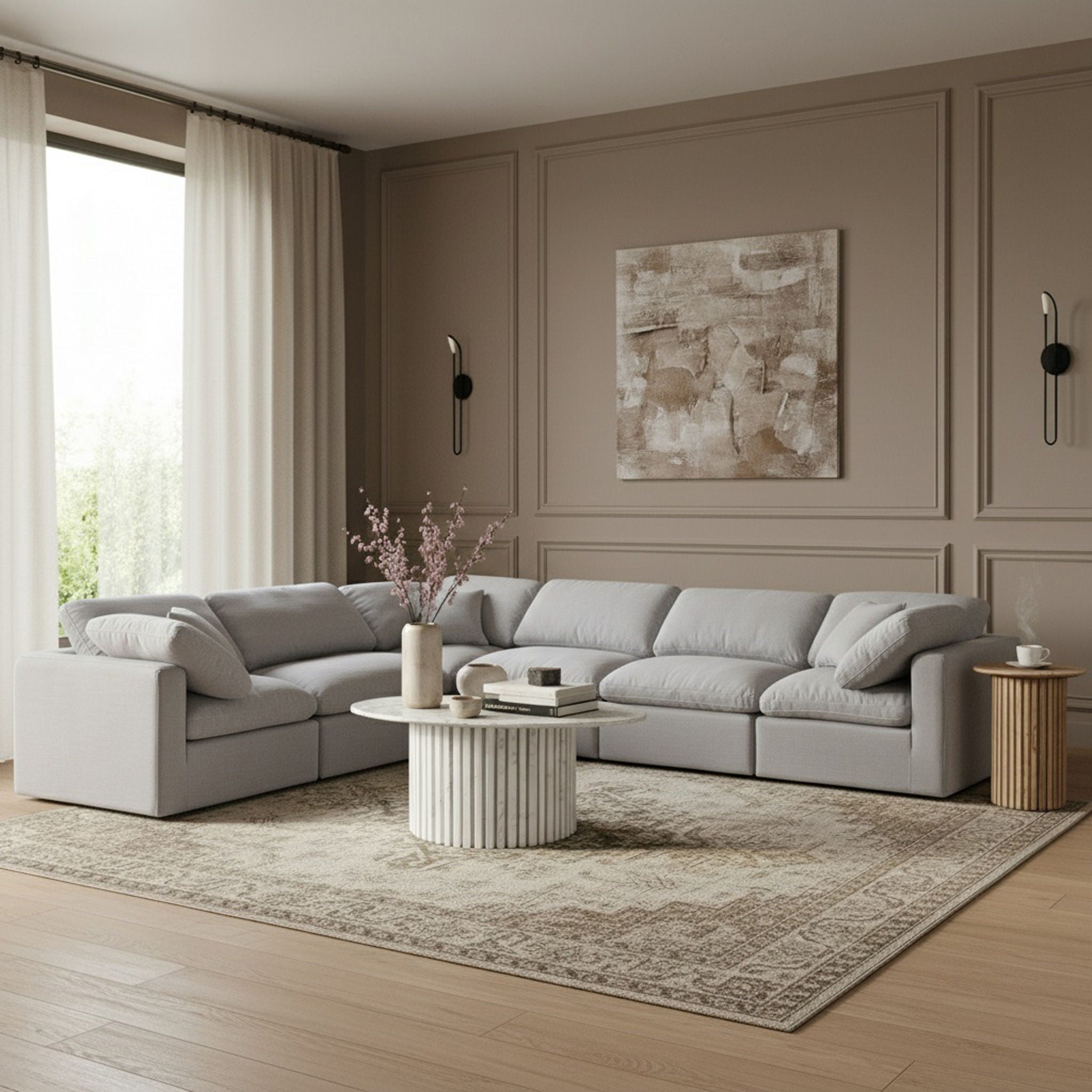 Indulge - Linen 6 Piece Modular Corner Sectional - Urban Living Furniture (Los Angeles, CA)