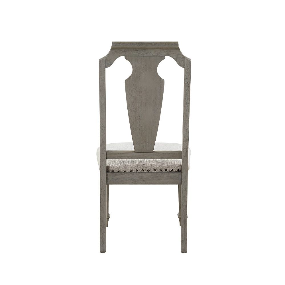 Zumala - Side Chair (Set of 2) - Beige Linen & Weathered Oak - Urban Living Furniture (Los Angeles, CA)