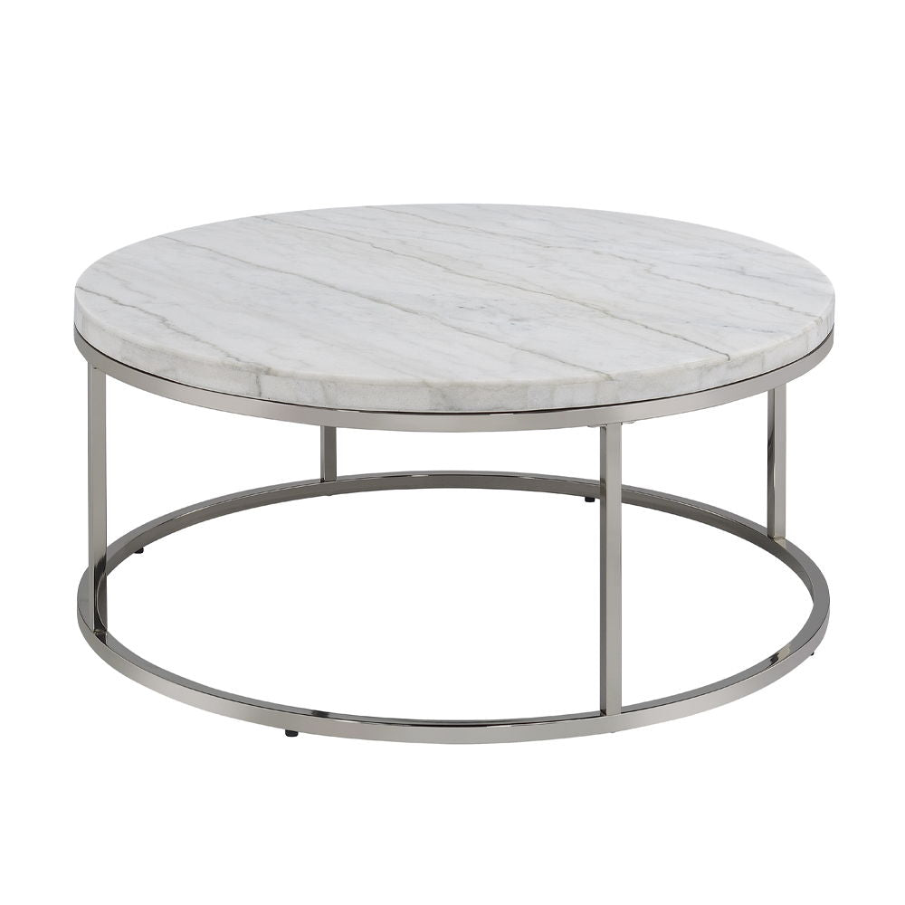 Zaidee - Coffee Table With Marble - Nickel - Urban Living Furniture (Los Angeles, CA)