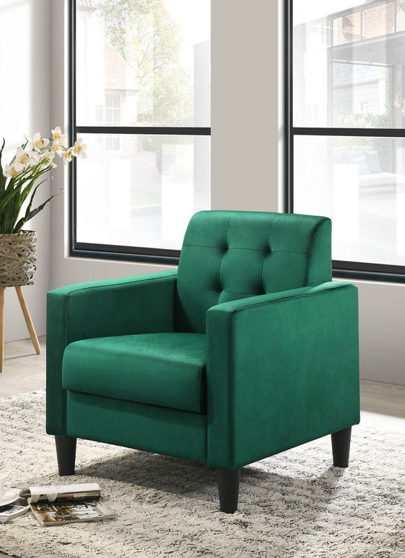Hale - Velvet Accent Armchair With Tufting - Urban Living Furniture (Los Angeles, CA)