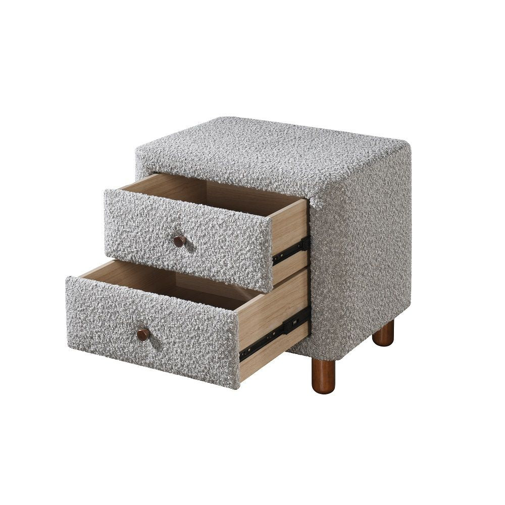 Cleo - Nightstand - Gray Boucle - Urban Living Furniture (Los Angeles, CA)
