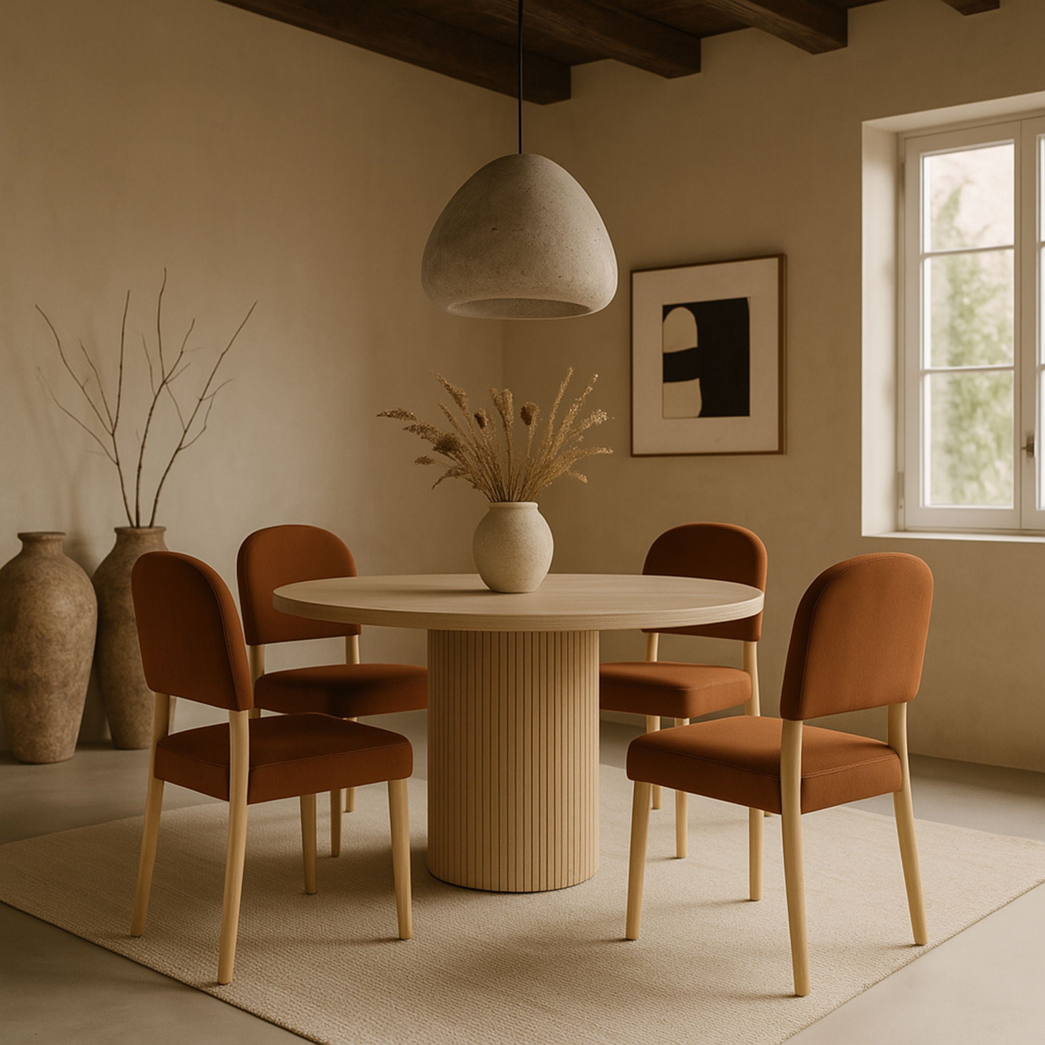 Varinelle - Velvet Dining Chair (Set of 2) - Natural Frame - Urban Living Furniture (Los Angeles, CA)