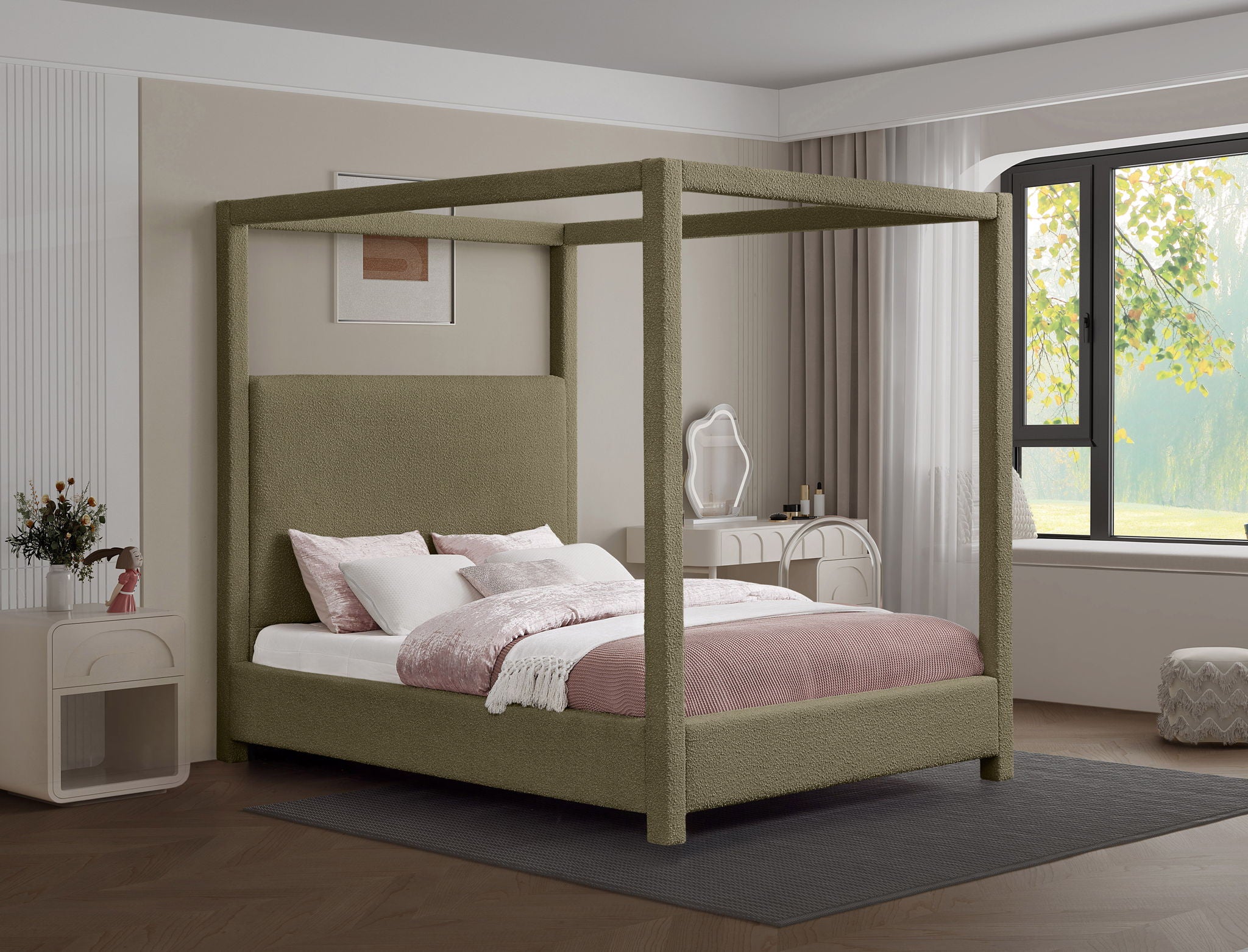 Eden - Boucle Fabric Upholstered Bed - Urban Living Furniture (Los Angeles, CA)