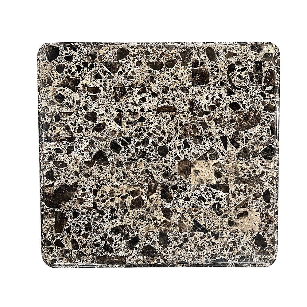 Nayla - End Table - Natural Marble Top & Cherry - Urban Living Furniture (Los Angeles, CA)