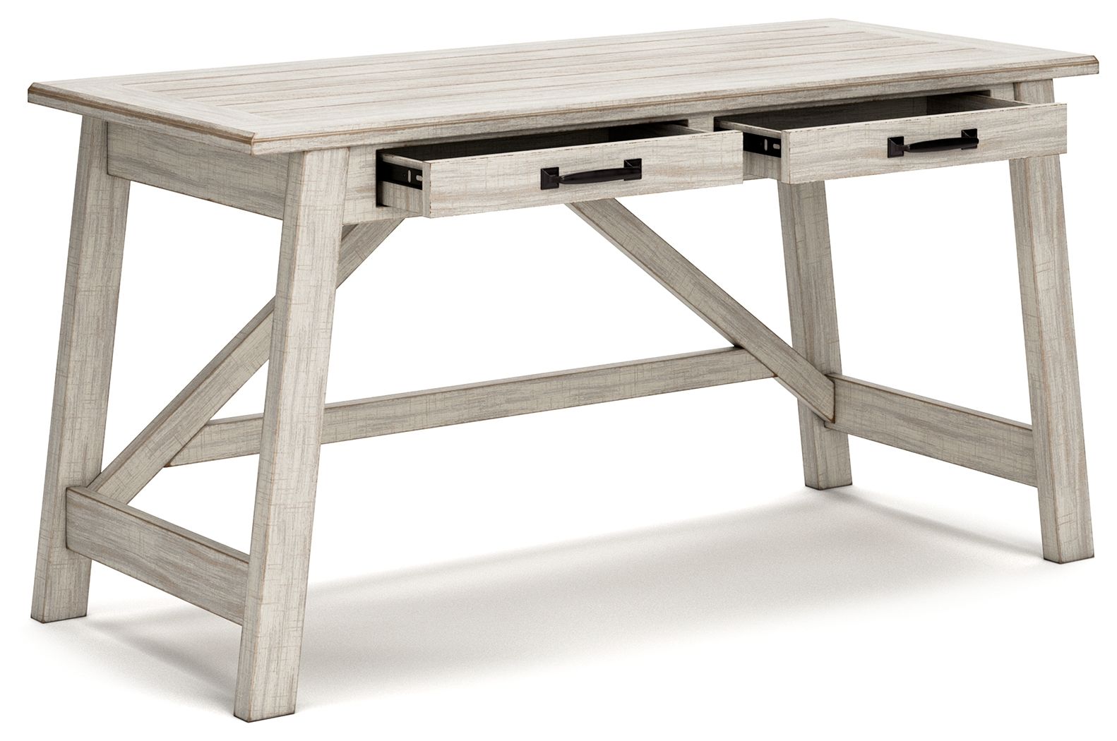 Carynhurst - Whitewash - Home Office Large Leg Desk - Urban Living Furniture (Los Angeles, CA)