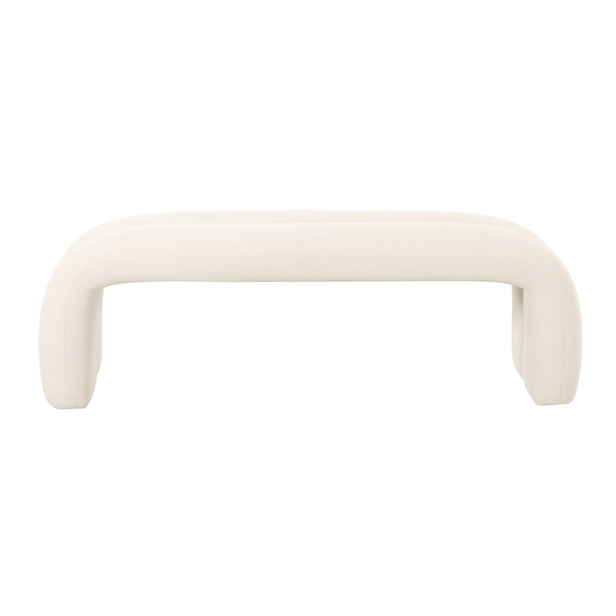 Leigh - Velvet Channeled Bench - Urban Living Furniture (Los Angeles, CA)