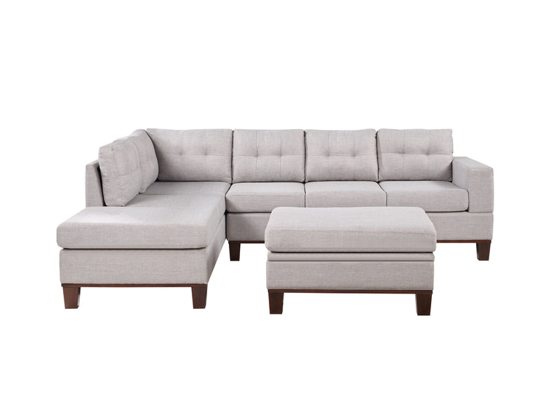 Hilo - Fabric Reversible Sectional Sofa With Dropdown Armrest, Cupholder, And Storage Ottoman - Urban Living Furniture (Los Angeles, CA)