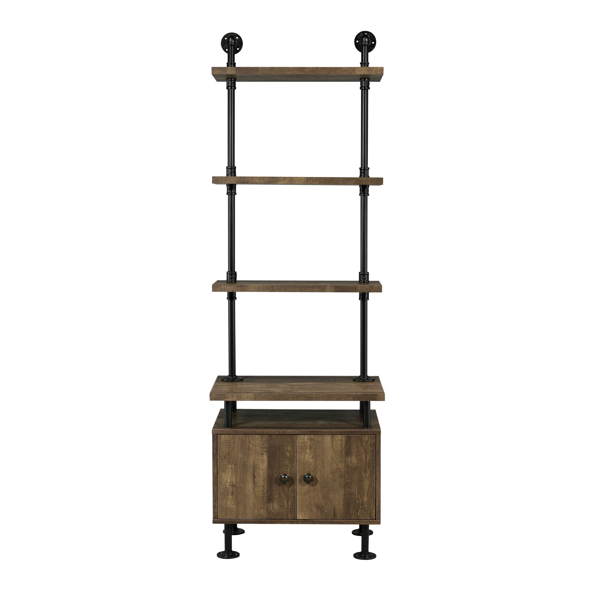 Ensata II - Side Pier - Rustic Oak & Black Finish - Urban Living Furniture (Los Angeles, CA)