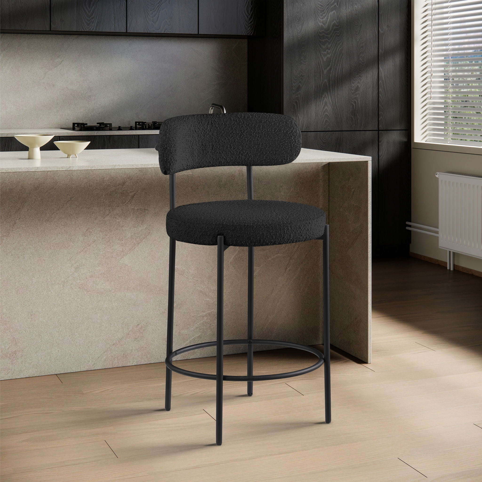 Beacon - Boucle Fabric Stool (Set of 2) - Urban Living Furniture (Los Angeles, CA)