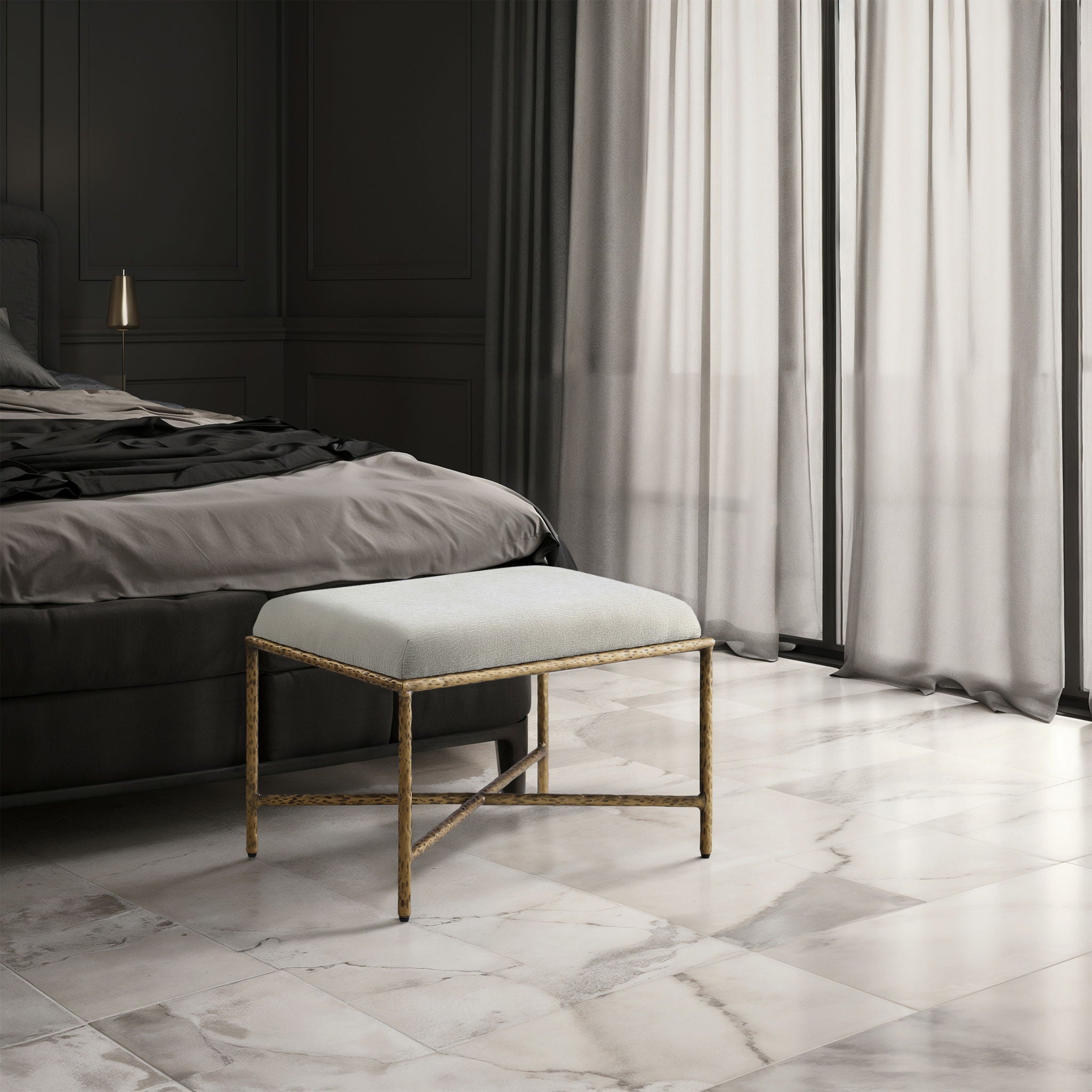 Valley - Bench With Gold Frame - Urban Living Furniture (Los Angeles, CA)